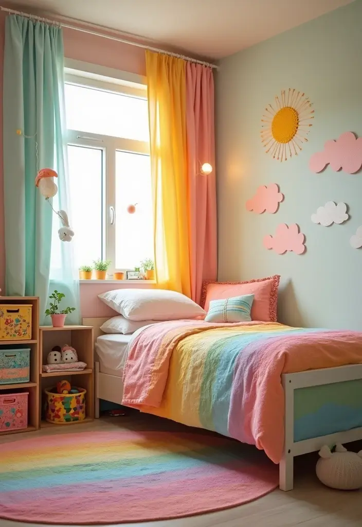 25 Toca Life Bedroom Ideas That Feel Colorful & Joyful - 1. Rainbow Dreamscape