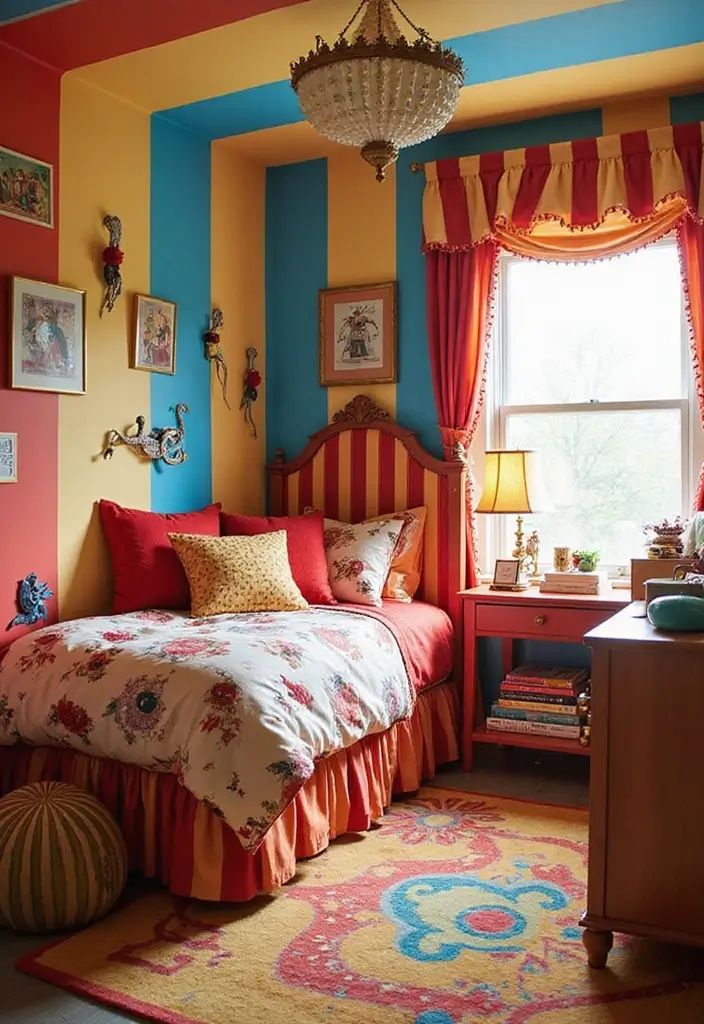 25 Toca Life Bedroom Ideas That Feel Colorful & Joyful - 20. Circus Extravaganza