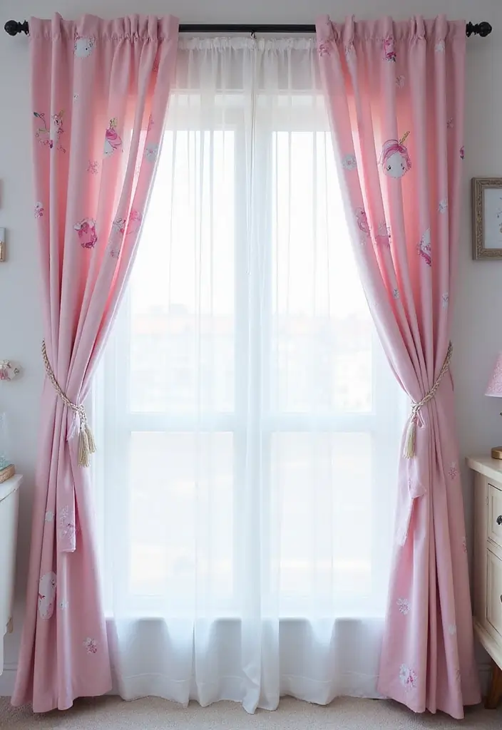 25 Unicorn Bedroom Ideas for Kid Rooms That Feel Magical - 7. Enchanted Unicorn Window Treatments