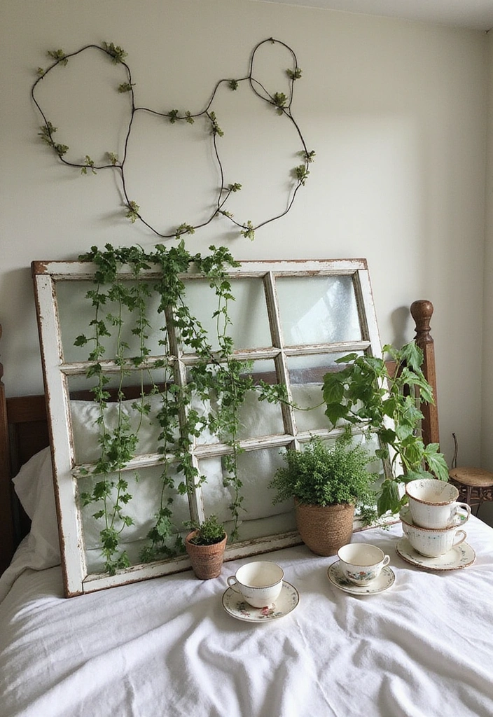 25 Vines in Bedroom Ideas That Bring Nature Indoors - 14. Creative Use of Repurposed Items