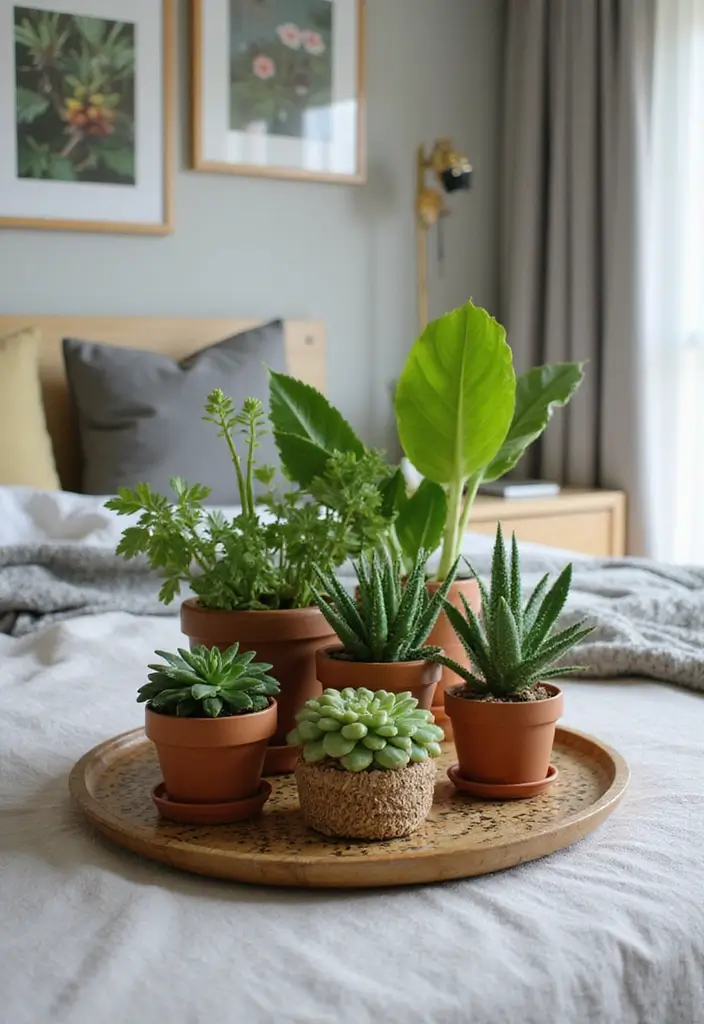 25 Vines in Bedroom Ideas That Bring Nature Indoors - 22. Creative Plant Grouping