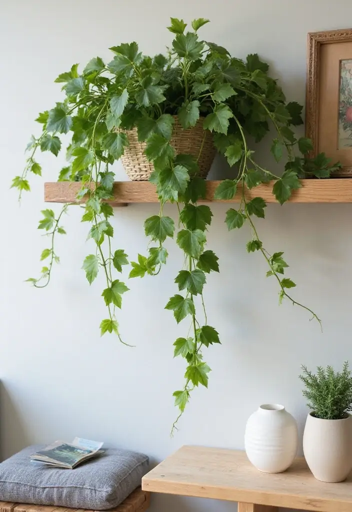 25 Vines in Bedroom Ideas That Bring Nature Indoors - 3. Lush Climbing Ivy