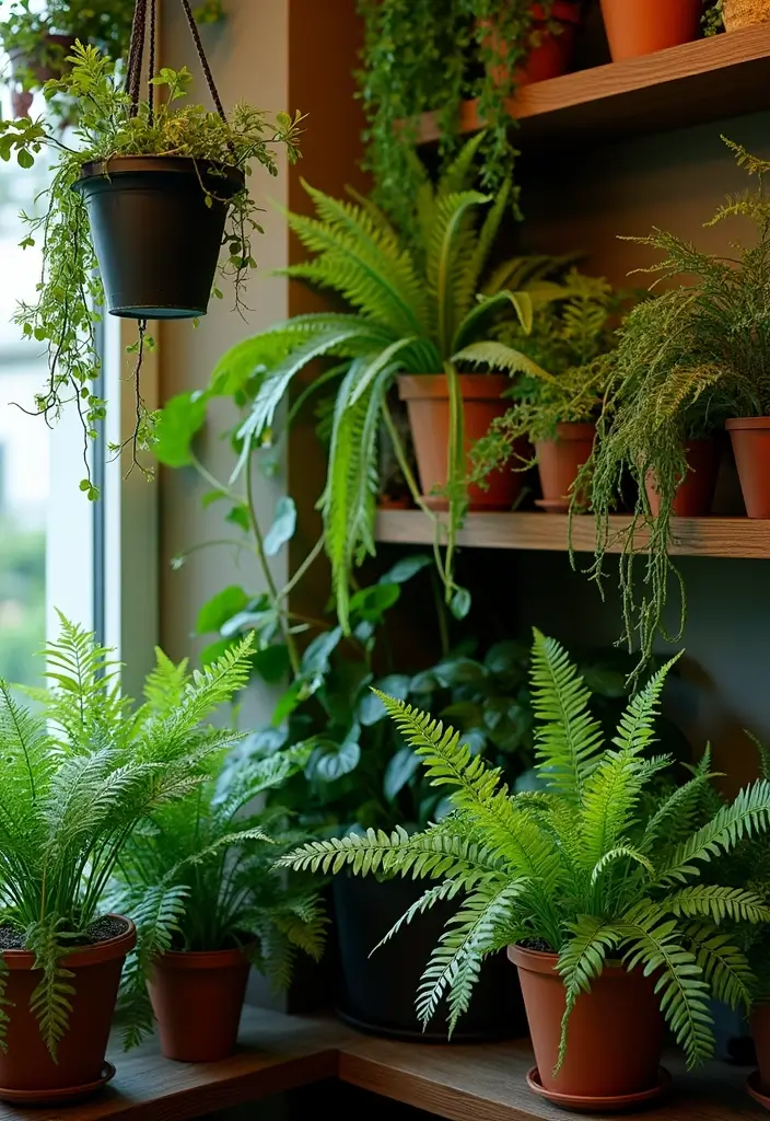 25 Vines in Bedroom Ideas That Bring Nature Indoors - 5. Stylish Ferns
