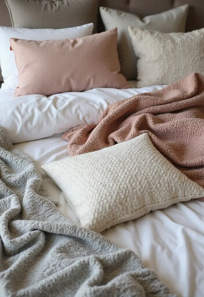 30 Affordable Bedroom Decor Ideas That Look Expensive on a Budget - 1. Layered Textiles for Comfort and Style