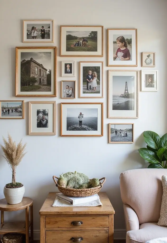 30 Affordable Bedroom Decor Ideas That Look Expensive on a Budget - 11. Personalized Photo Walls