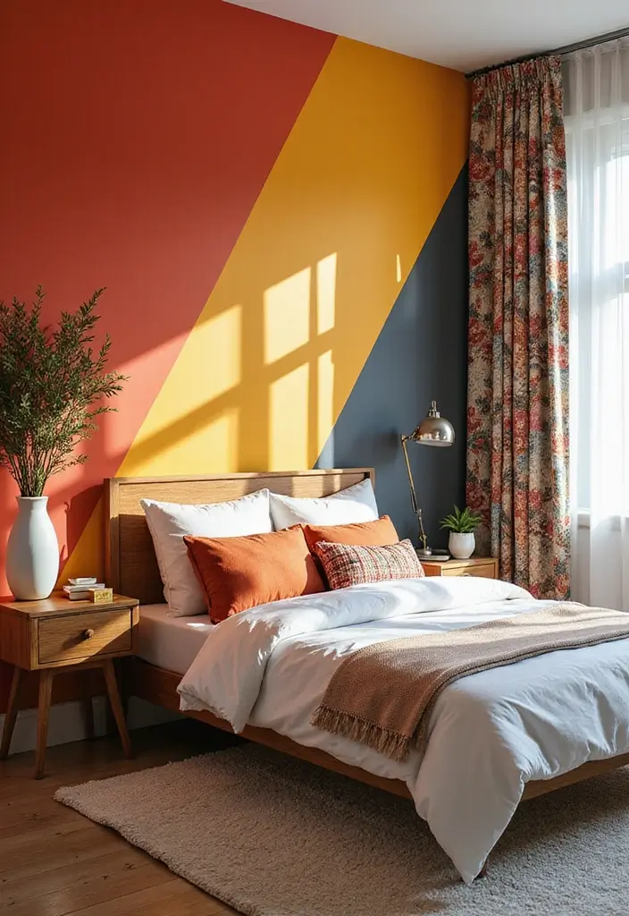 30 Affordable Bedroom Decor Ideas That Look Expensive on a Budget - 24. Colorful Accent Walls