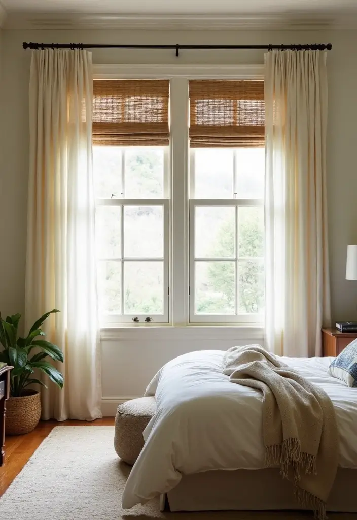 30 Affordable Bedroom Decor Ideas That Look Expensive on a Budget - 25. Chic Window Treatments
