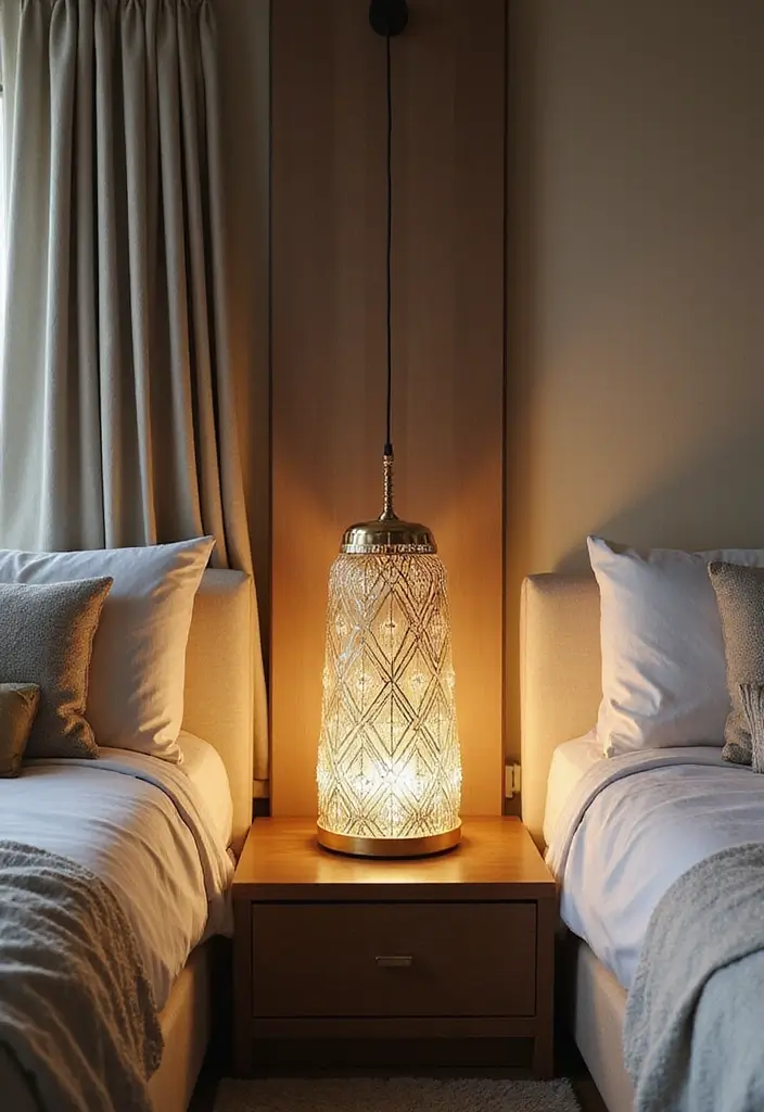 30 Affordable Bedroom Decor Ideas That Look Expensive on a Budget - 26. Unique Lighting Fixtures