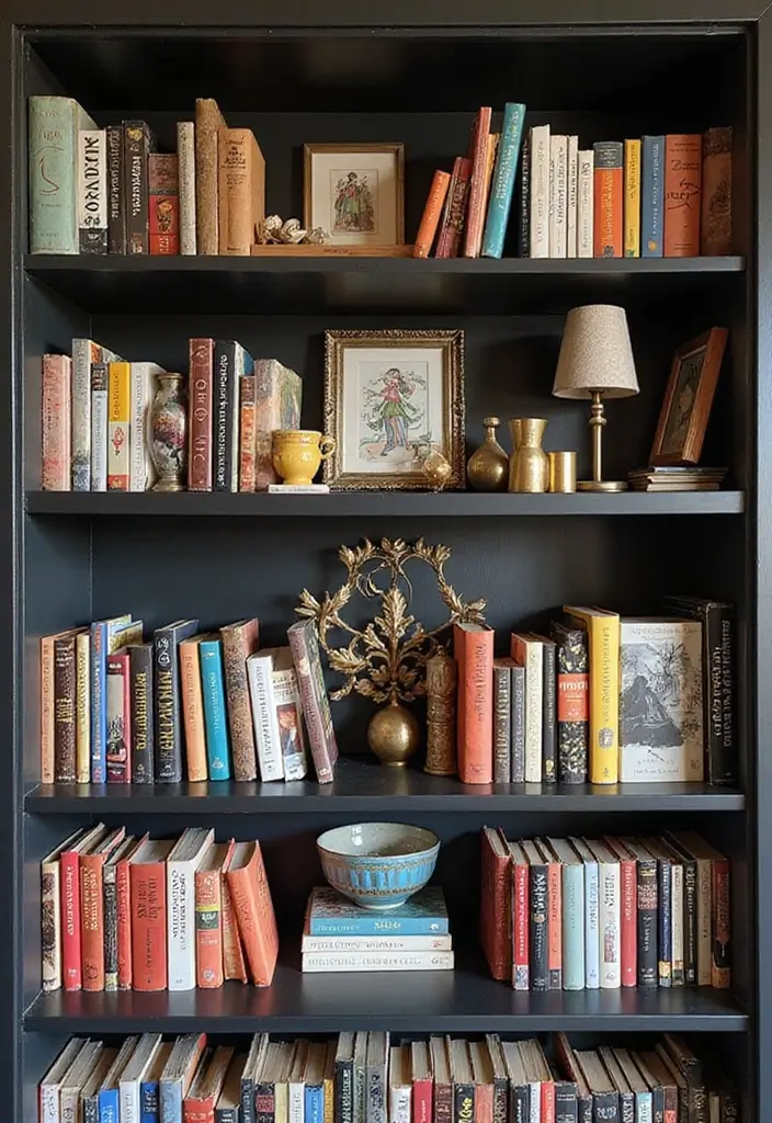 30 Affordable Bedroom Decor Ideas That Look Expensive on a Budget - 27. Stylish Book Displays