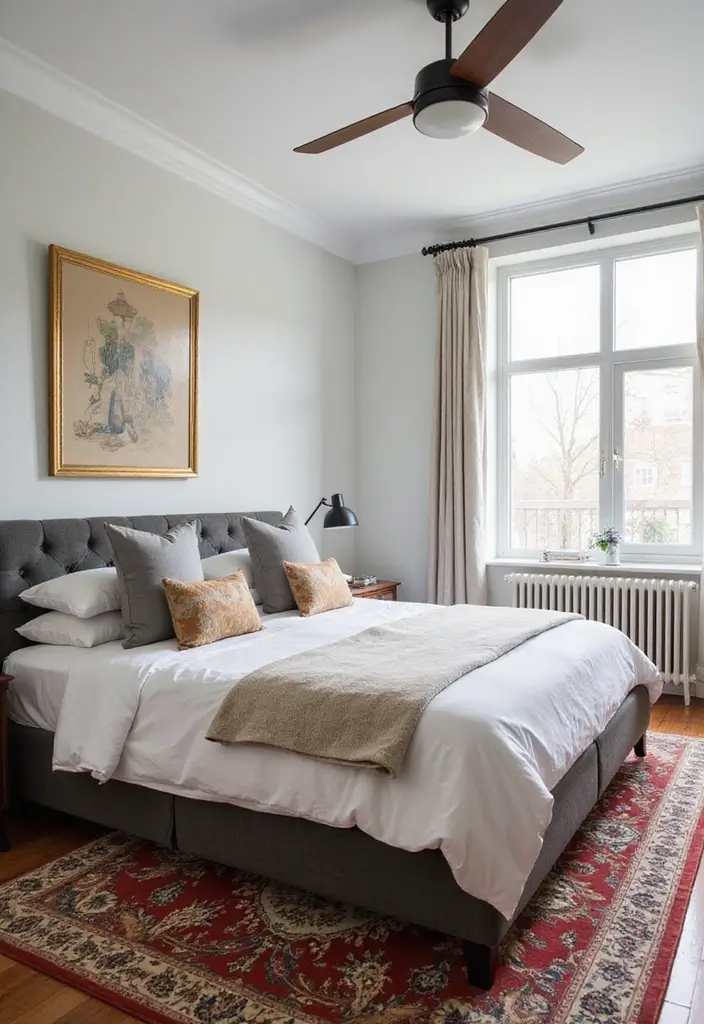 30 Affordable Bedroom Decor Ideas That Look Expensive on a Budget - 29. Bold Area Rugs