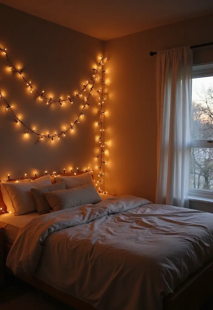 30 Affordable Bedroom Decor Ideas That Look Expensive on a Budget - 3. Dreamy Fairy Lights