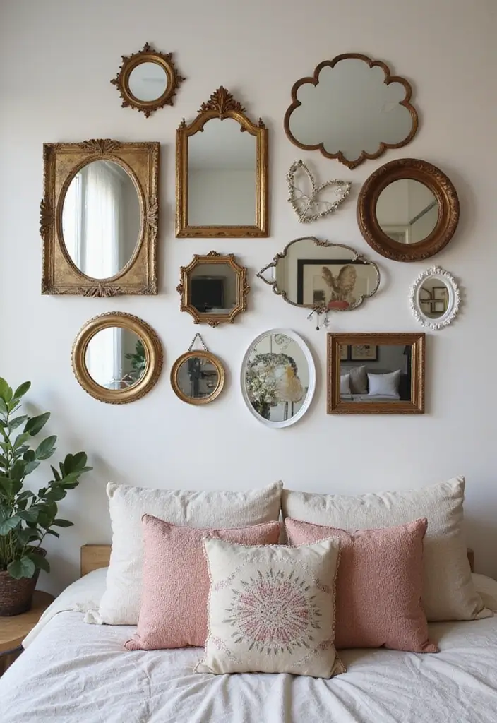 30 Affordable Bedroom Decor Ideas That Look Expensive on a Budget - 7. Chic Vintage Mirrors