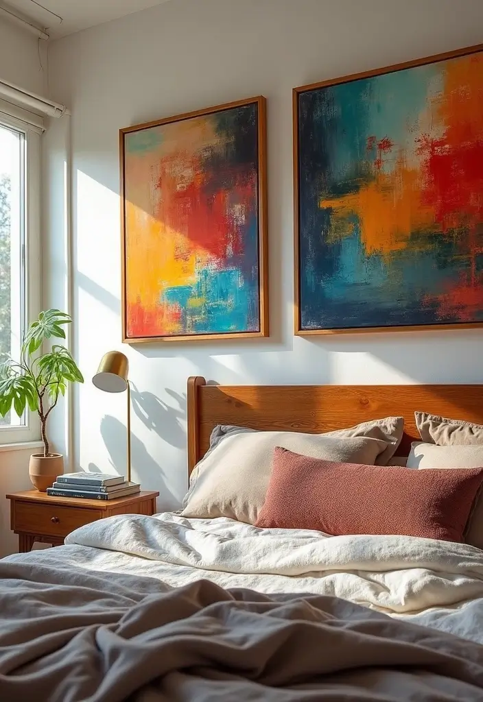 30 Affordable Bedroom Decor Ideas That Look Expensive on a Budget - 8. Custom Art Pieces