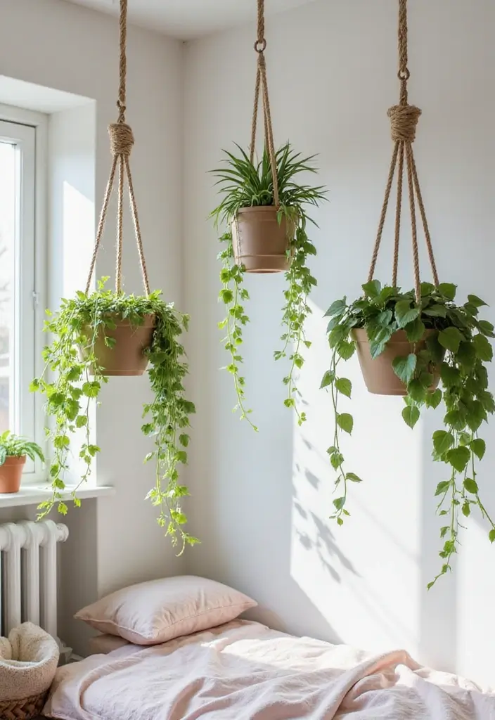 30 Animal Crossing Bedroom Ideas That Feel Wholesome & Aesthetic - 16. Hanging Planters