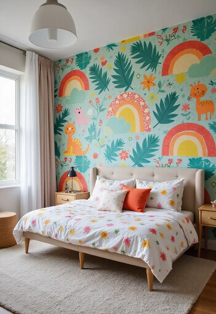 30 Animal Crossing Bedroom Ideas That Feel Wholesome & Aesthetic - 17. Colorful Accent Walls