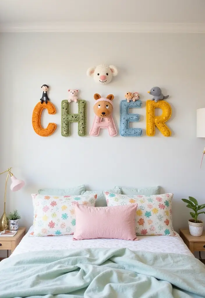 30 Animal Crossing Bedroom Ideas That Feel Wholesome & Aesthetic - 22. Personalized Name Wall
