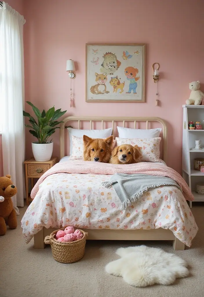 30 Animal Crossing Bedroom Ideas That Feel Wholesome & Aesthetic - 23. Creative Pet Corner