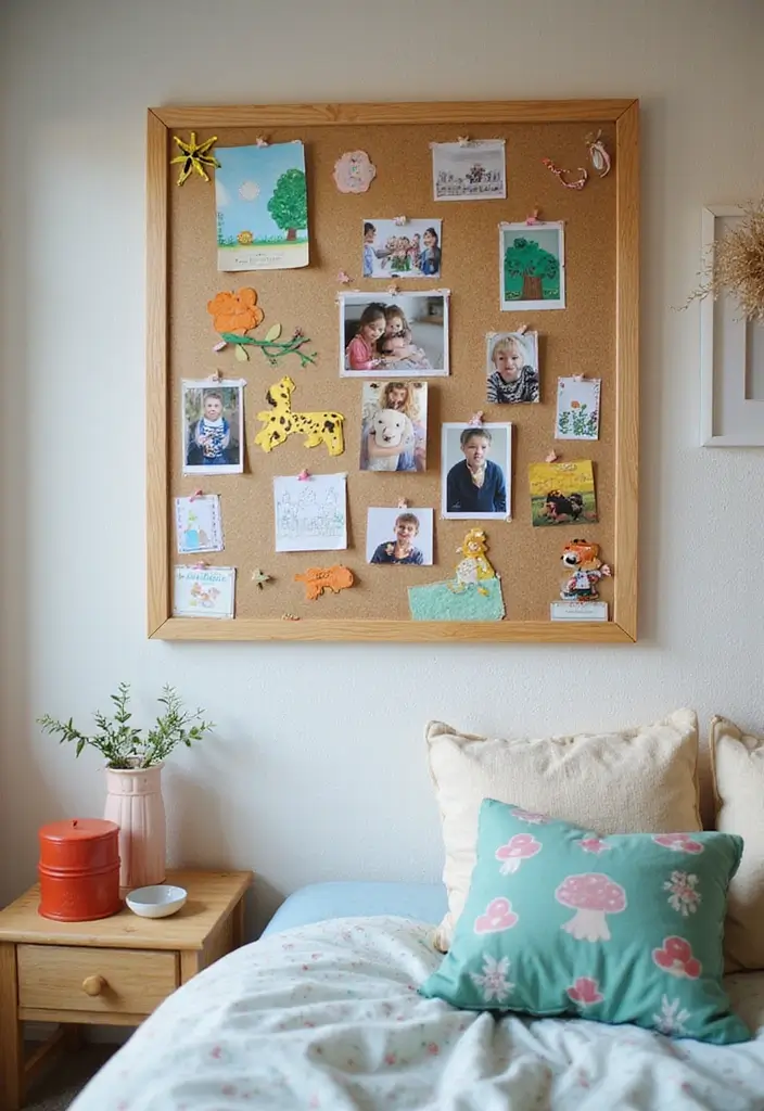 30 Animal Crossing Bedroom Ideas That Feel Wholesome & Aesthetic - 24. Colorful Memory Board