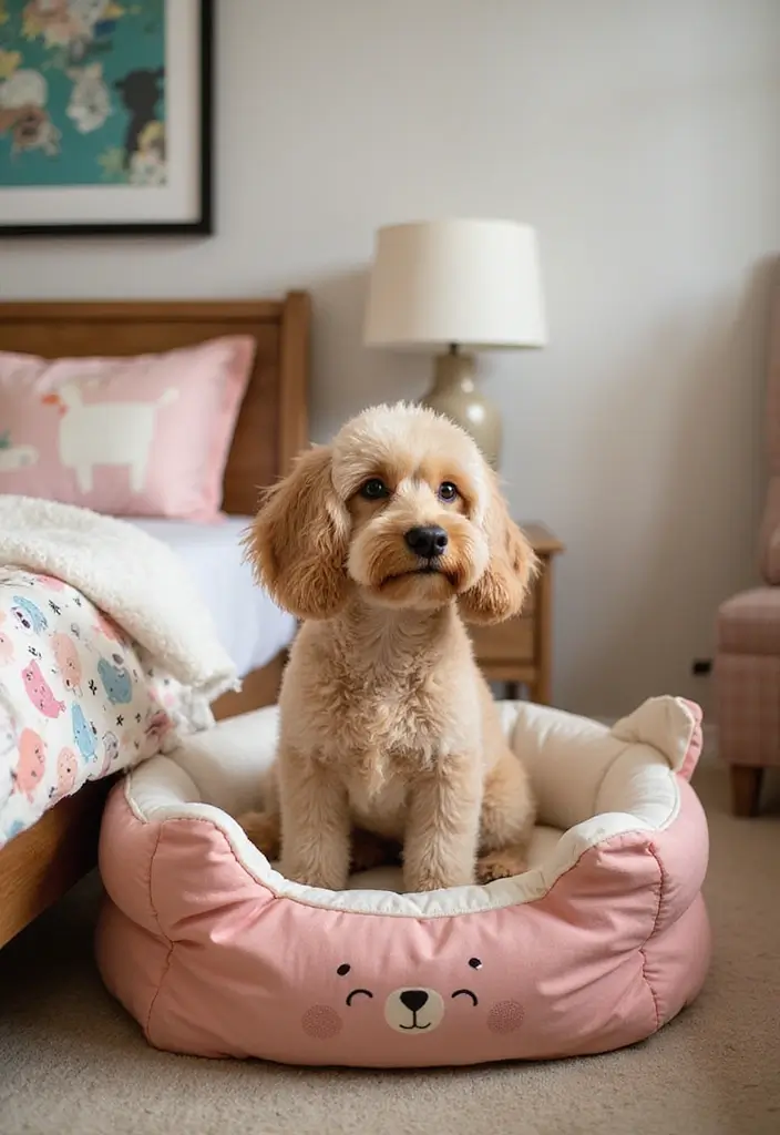 30 Animal Crossing Bedroom Ideas That Feel Wholesome & Aesthetic - 27. Cozy Pet Bed