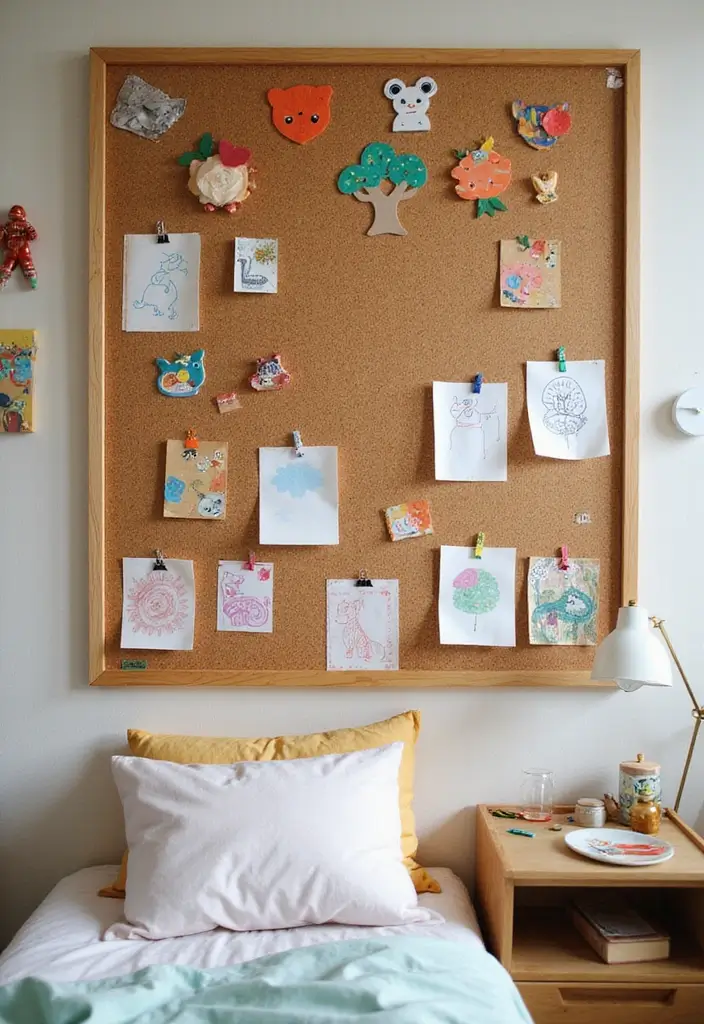 30 Animal Crossing Bedroom Ideas That Feel Wholesome & Aesthetic - 4. Customizable Corkboard Wall