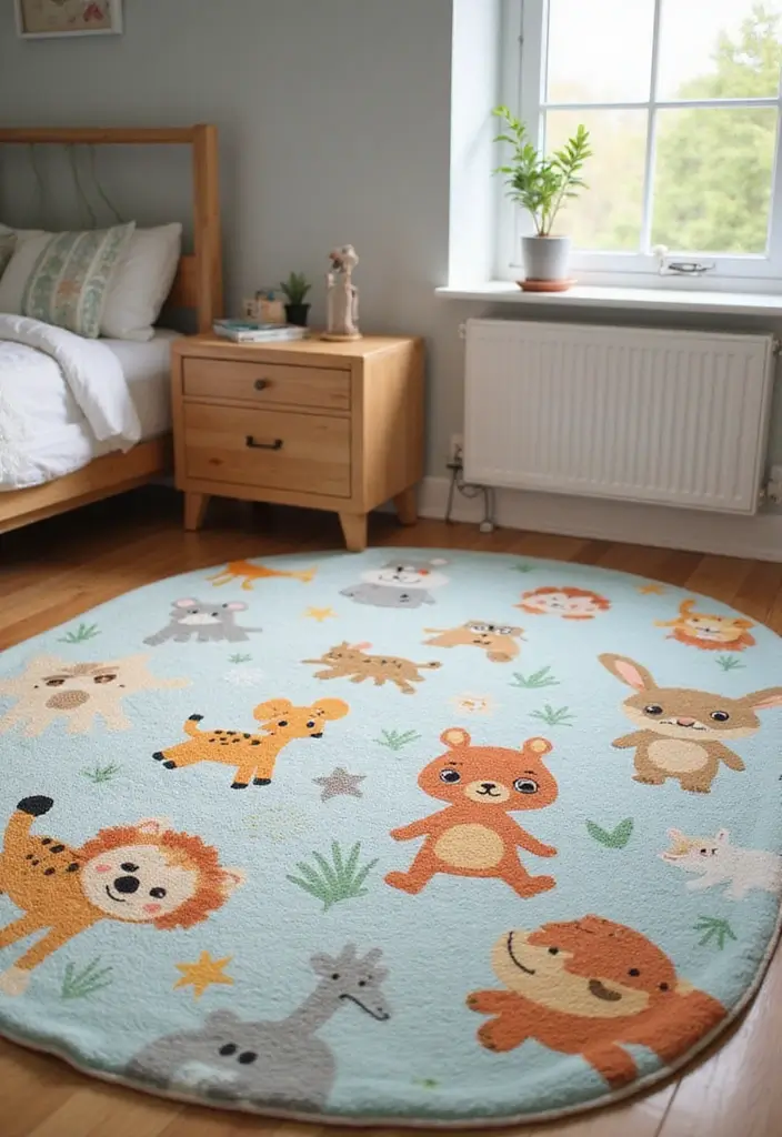 30 Animal Crossing Bedroom Ideas That Feel Wholesome & Aesthetic - 5. Playful Floor Rugs