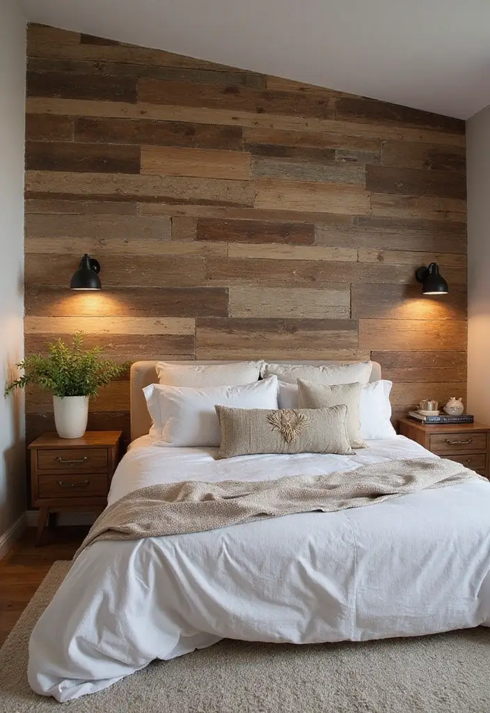 30 Bedroom Additions to House Ideas That Expand Comfort & Style - 1. Reclaimed Wood Accent Wall