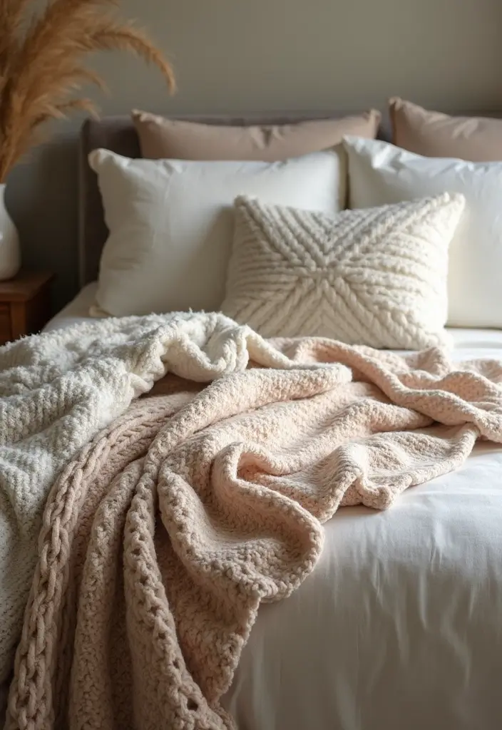30 Bedroom Additions to House Ideas That Expand Comfort & Style - 11. Cozy Throw Blankets