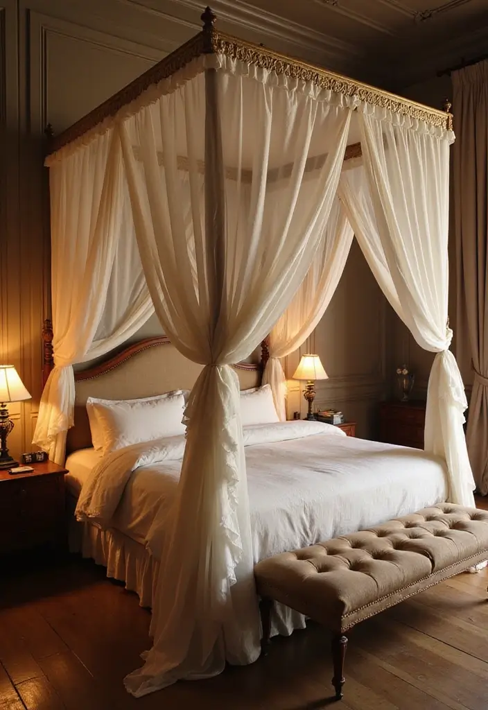 30 Bedroom Additions to House Ideas That Expand Comfort & Style - 14. Elegant Canopy Beds