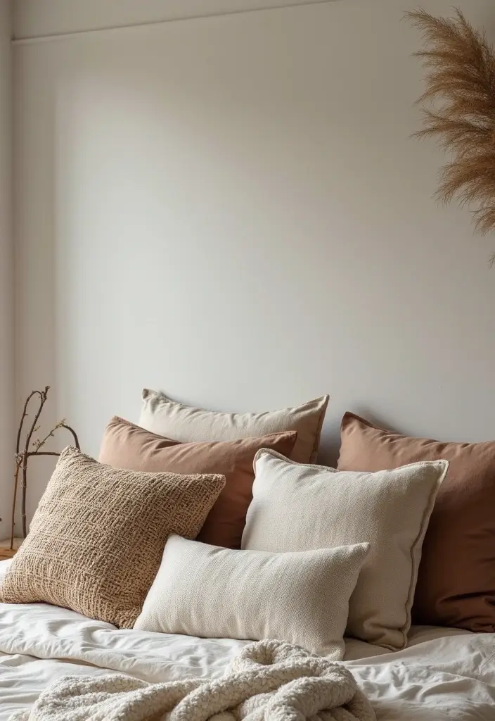 30 Bedroom Additions to House Ideas That Expand Comfort & Style - 21. Textured Pillows