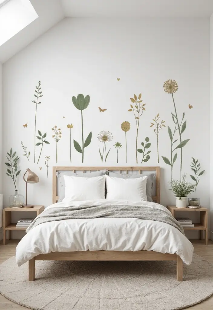 30 Bedroom Additions to House Ideas That Expand Comfort & Style - 25. Organic Wall Decals