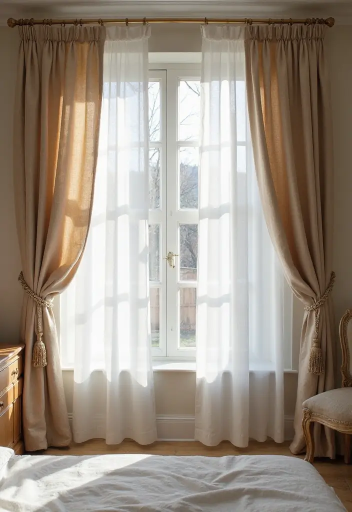 30 Bedroom Additions to House Ideas That Expand Comfort & Style - 26. Luxurious Linen Curtains