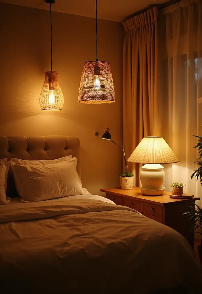 30 Bedroom Additions to House Ideas That Expand Comfort & Style - 5. Sustainable Lighting Solutions