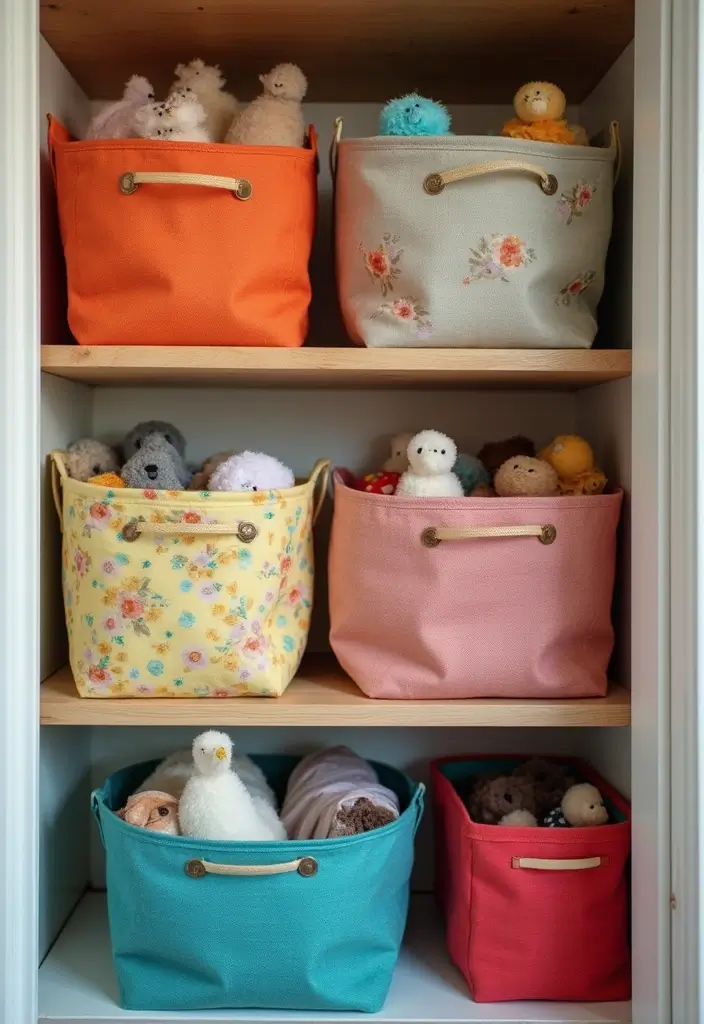 30 Bedroom Closet Organization Ideas That Keep Everything Neat - 23. Fabric Storage Bags