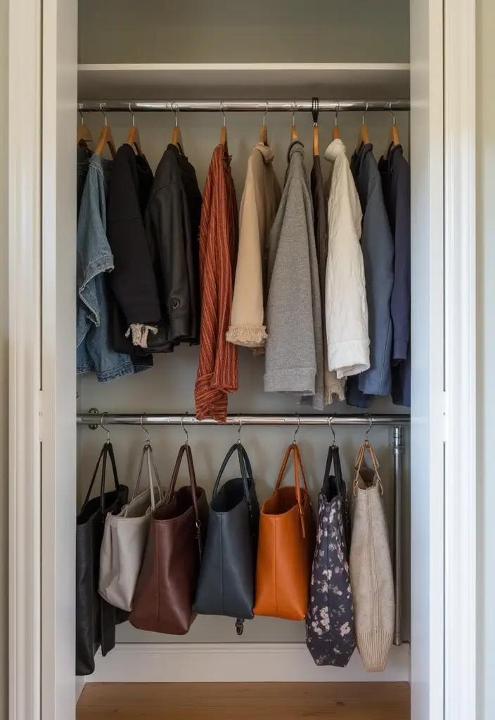30 Bedroom Closet Organization Ideas That Keep Everything Neat - 27. Use Tension Rods