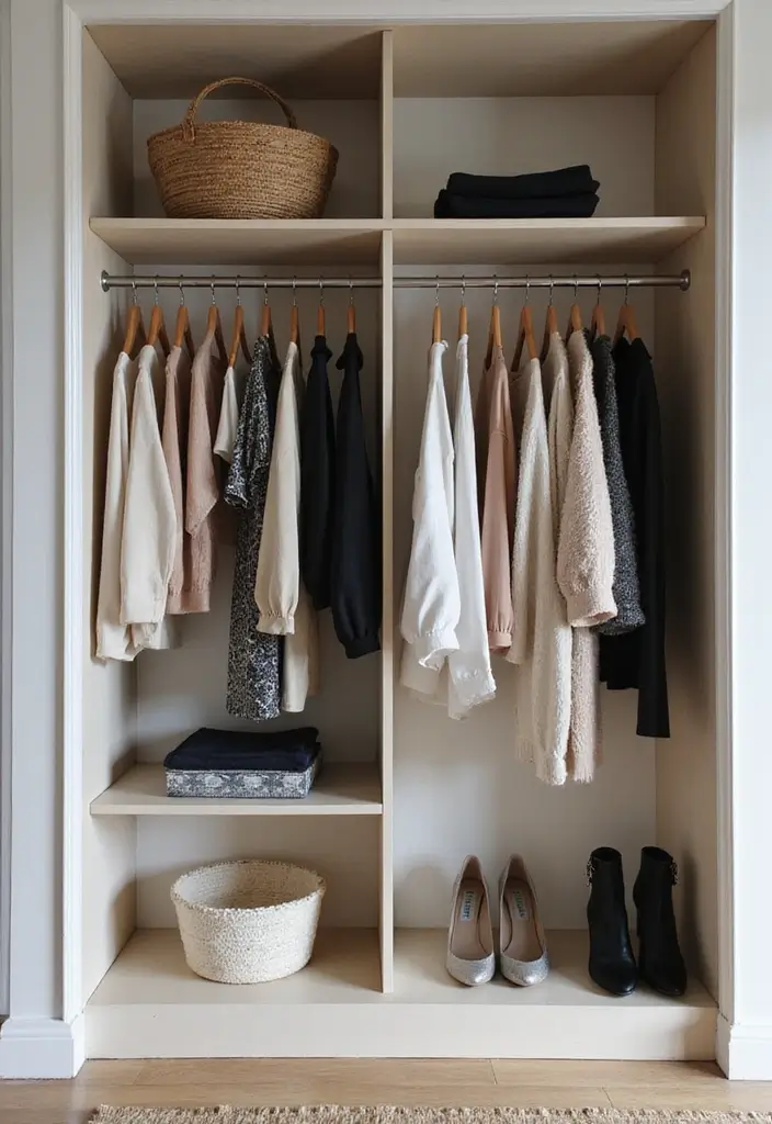 30 Bedroom Closet Organization Ideas That Keep Everything Neat - 29. Create a Capsule Wardrobe