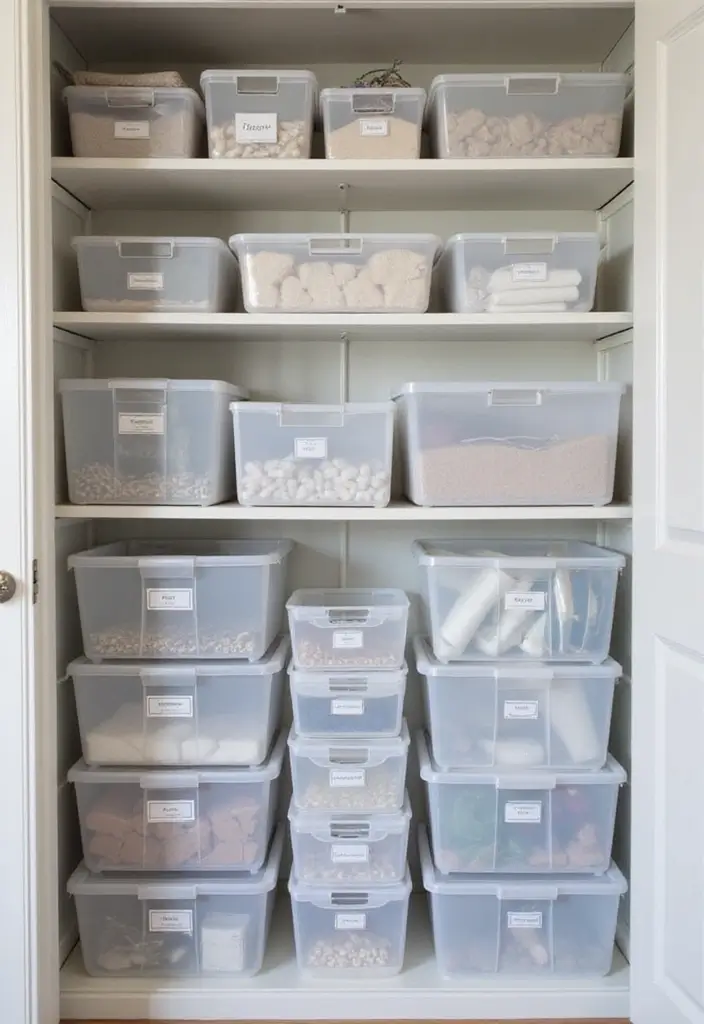 30 Bedroom Closet Organization Ideas That Keep Everything Neat - 3. Clear Storage Solutions