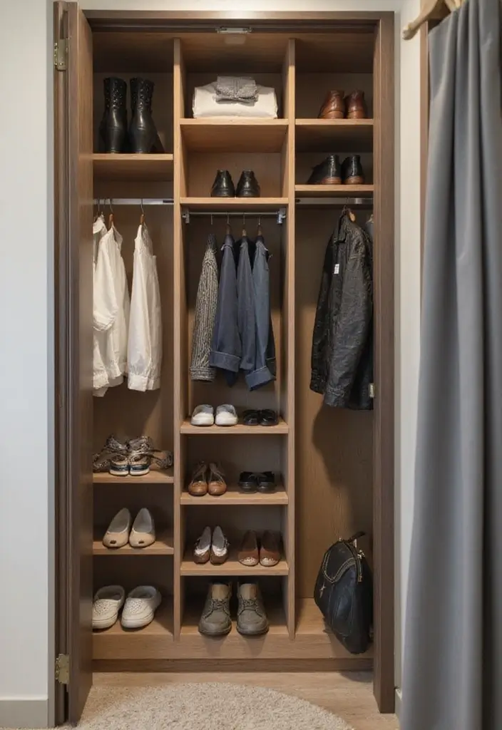 30 Bedroom Closet Organization Ideas That Keep Everything Neat - 4. Sliding Shelves