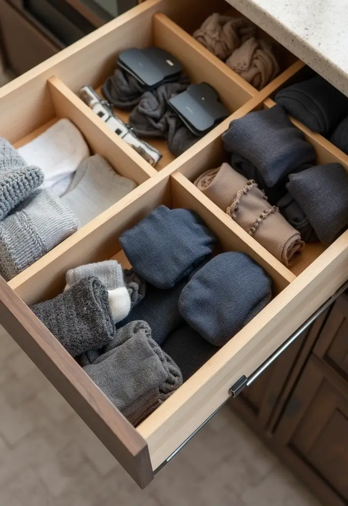 30 Bedroom Closet Organization Ideas That Keep Everything Neat - 6. Drawer Dividers