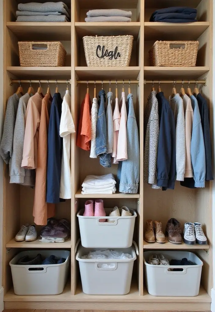 30 Bedroom Closet Organization Ideas That Keep Everything Neat - 7. Seasonal Rotation