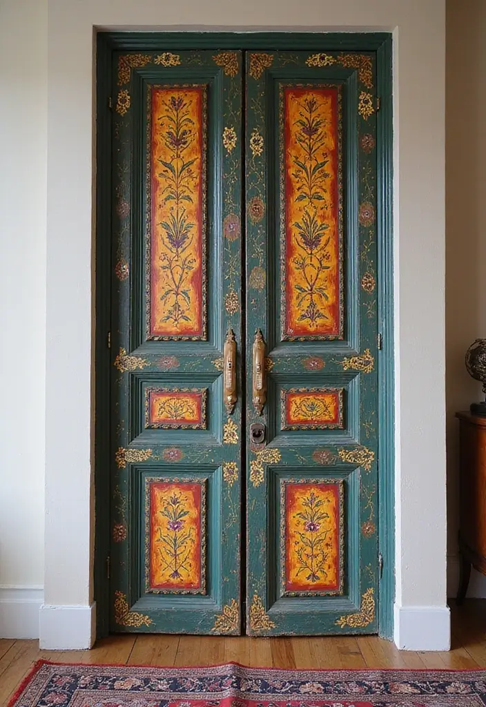 30 Bedroom Door Painting Ideas Creative & Unique - 17. Cultural Inspirations
