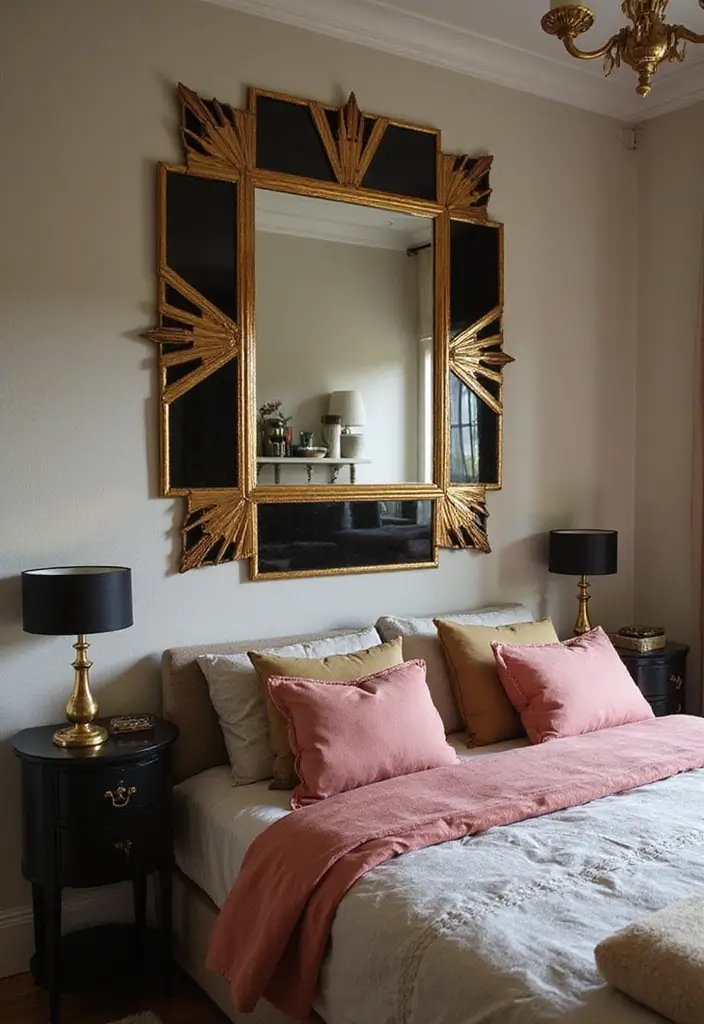 30 Bedroom Dressing Mirror Ideas That Add Light & Depth - 18. Art Deco Mirrors