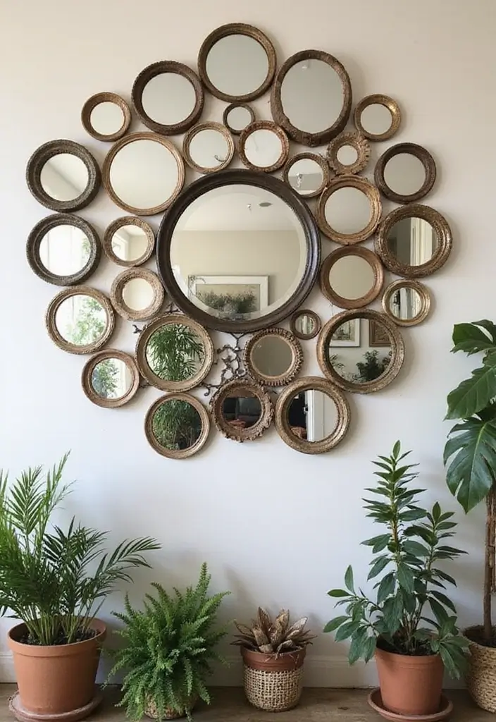 30 Bedroom Dressing Mirror Ideas That Add Light & Depth - 2. Vintage Round Mirrors