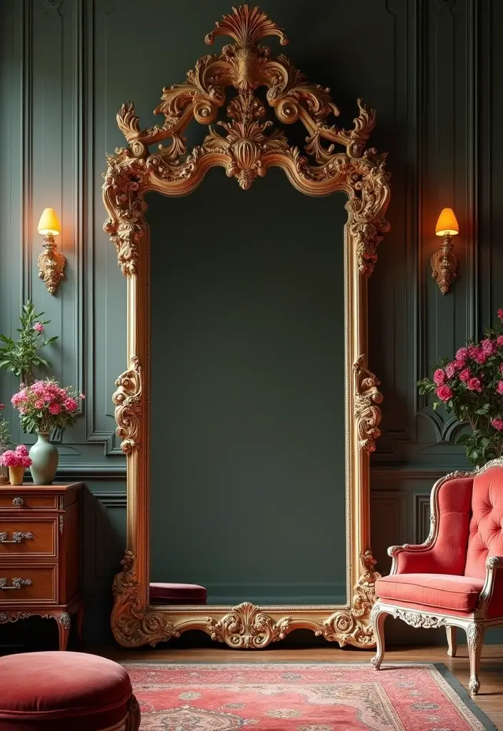 30 Bedroom Dressing Mirror Ideas That Add Light & Depth - 6. Vintage Baroque Mirrors