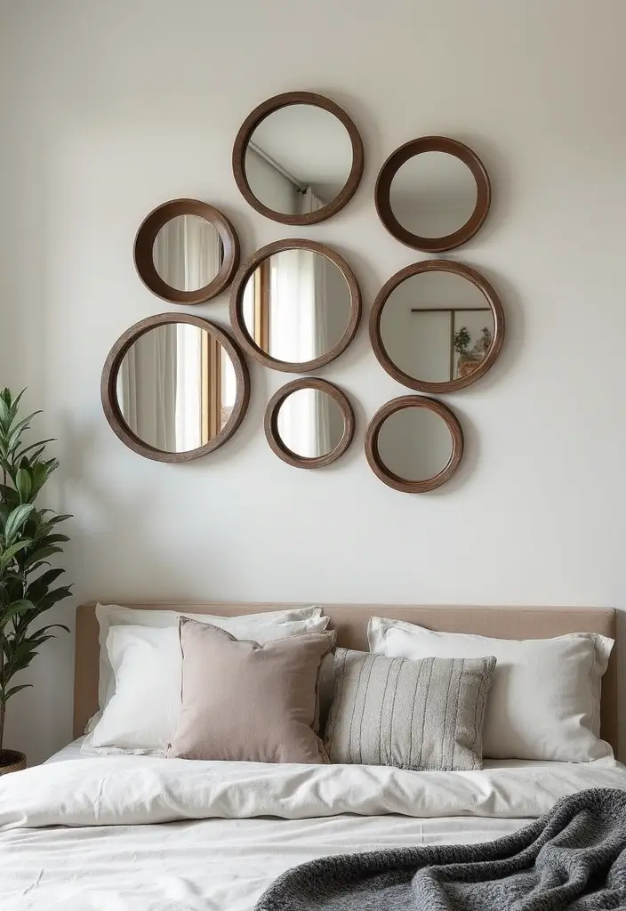 30 Bedroom Dressing Mirror Ideas That Add Light & Depth - 8. Decorative Wall Mirrors