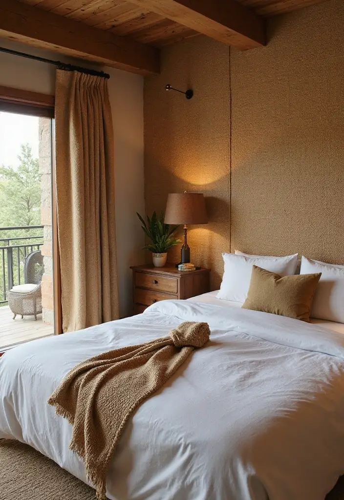 30 Bedroom Wall Paneling Ideas That Add Texture & Warmth - 15. Natural Fiber Paneling