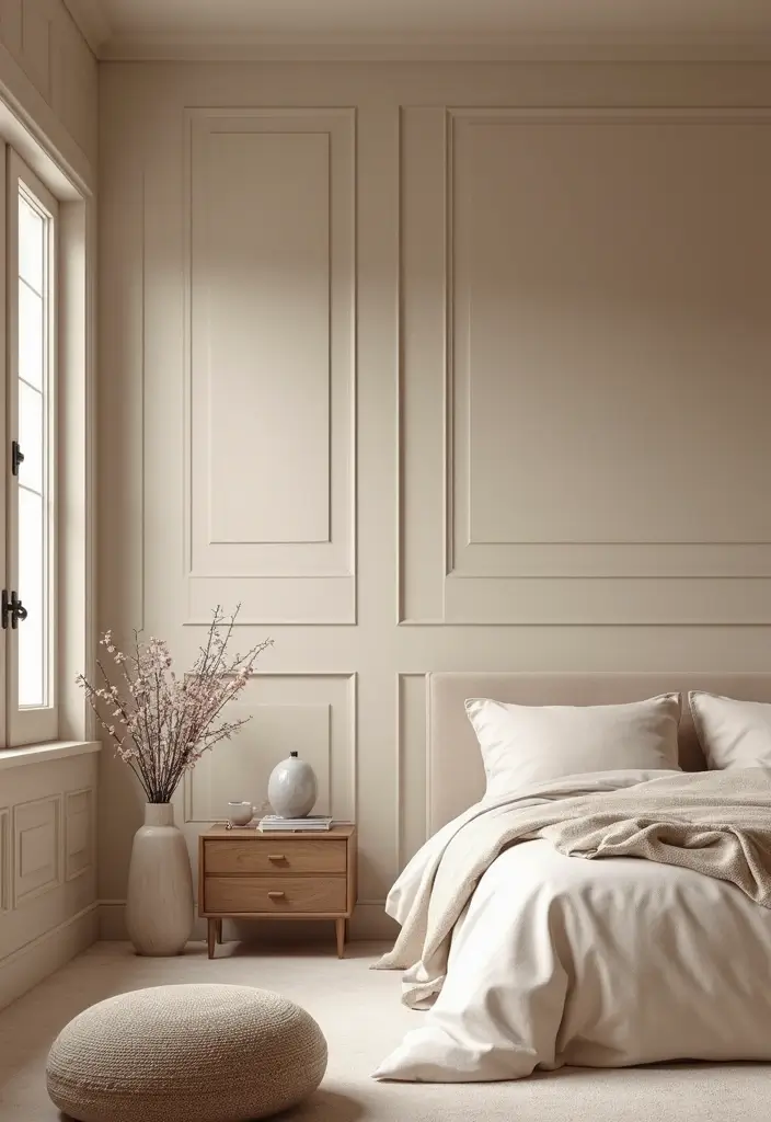 30 Bedroom Wall Paneling Ideas That Add Texture & Warmth - 17. Plaster Finish Panels