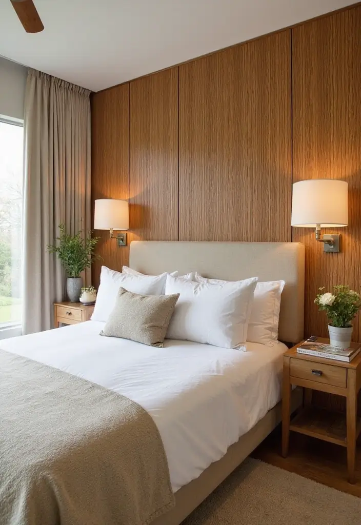 30 Bedroom Wall Paneling Ideas That Add Texture & Warmth - 2. Bamboo Bliss