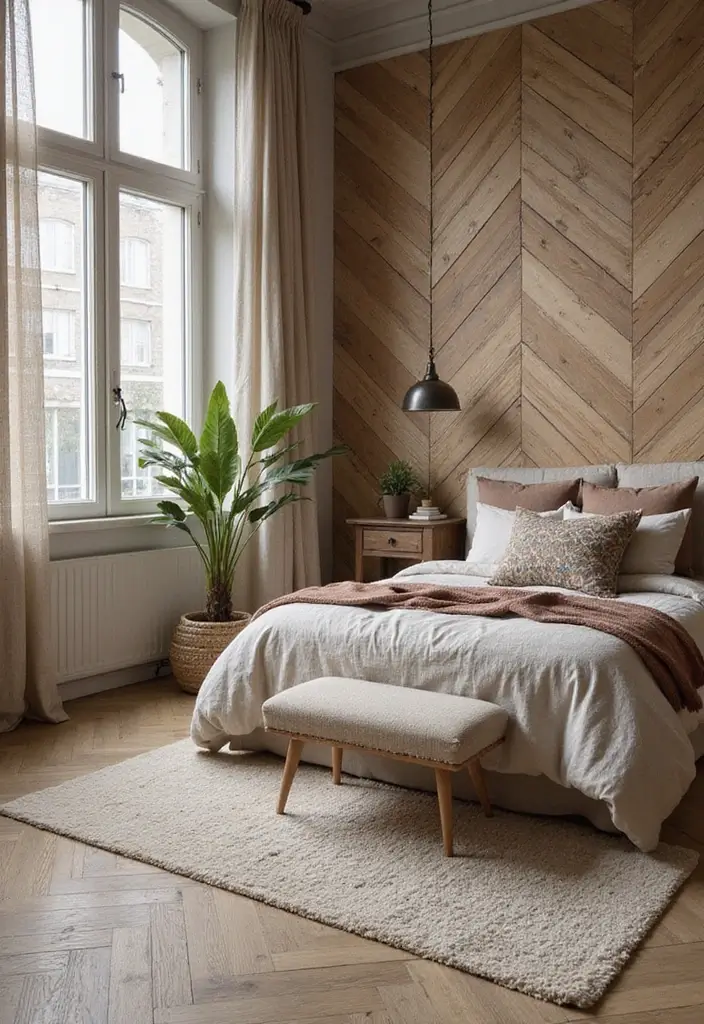 30 Bedroom Wall Paneling Ideas That Add Texture & Warmth - 24. Textured Planks