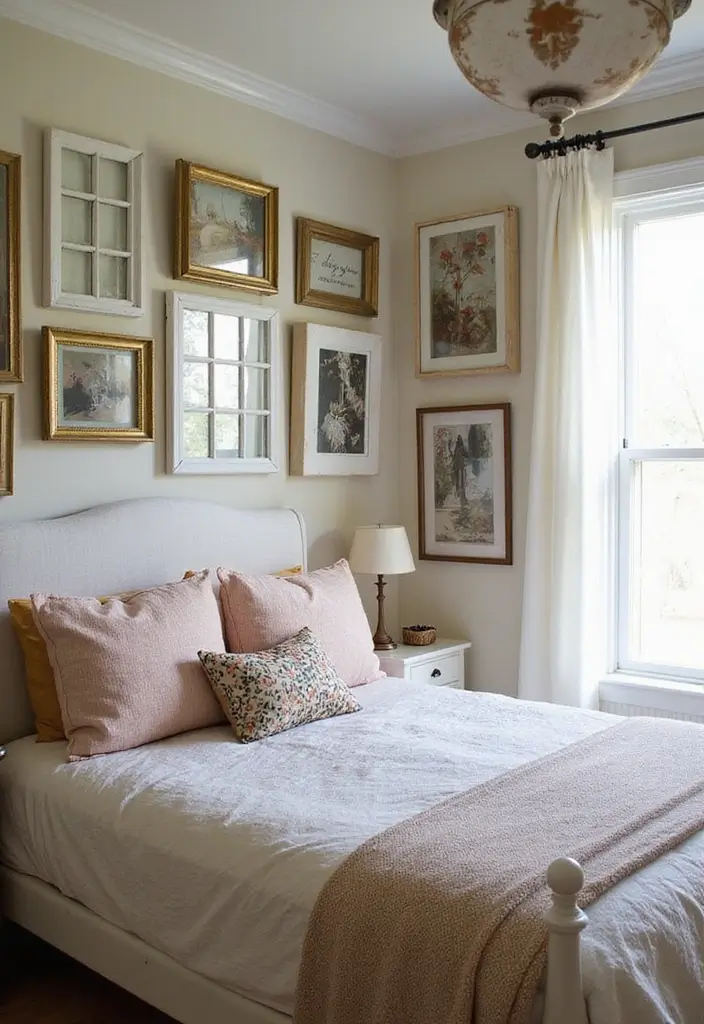 30 Bedroom Wall Paneling Ideas That Add Texture & Warmth - 29. Upcycled Window Frames