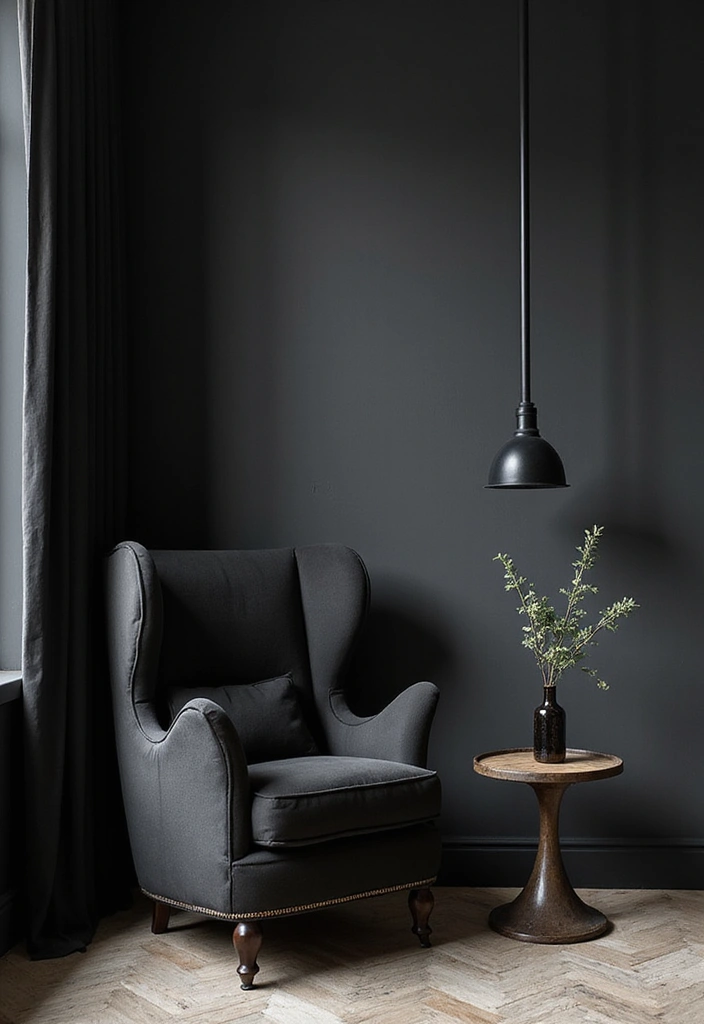 30 Black Aesthetic Bedroom Ideas That Are Sleek and Stylish - 25. Accent Furniture Pieces